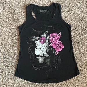 Black Matter racer back tank top